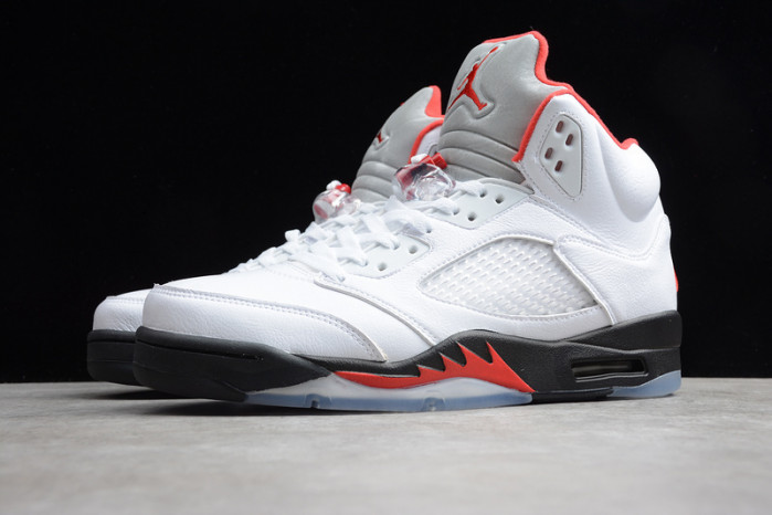 air jordan 5 retro fire red silver tongue da1911-102