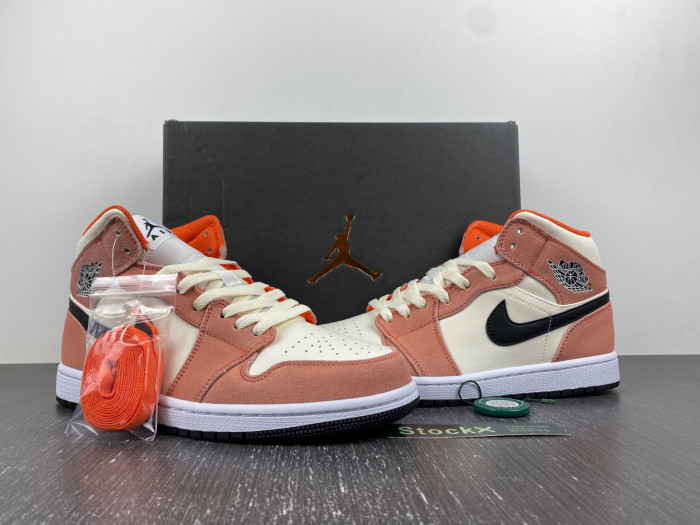 air air jordan 1 mid “orange suede” dv1336-800
