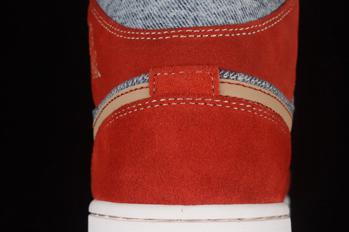 Air Jordan 1 Mid Denim Red Men