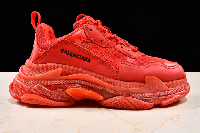 Ba*len*cia*ga triple s trainers clear sole trainer red w09o5 8125