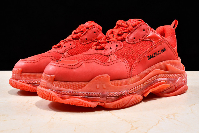 Ba*len*cia*ga triple s trainers clear sole trainer red w09o5 8125