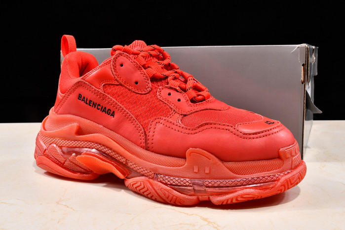 Ba*len*cia*ga triple s trainers clear sole trainer red w09o5 8125
