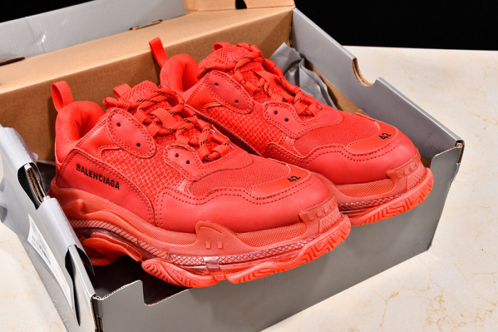 Ba*len*cia*ga triple s trainers clear sole trainer red w09o5 8125