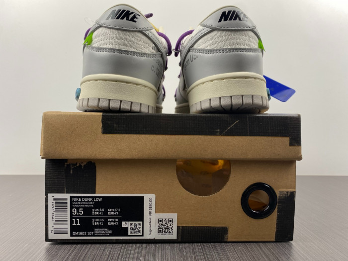 nike dunk low ow lot 48 dm1602-107
