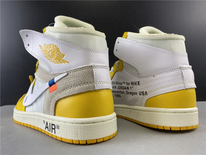 OW NIKE AIR JORDAN 1 UNC YELLOW AQ0818-149