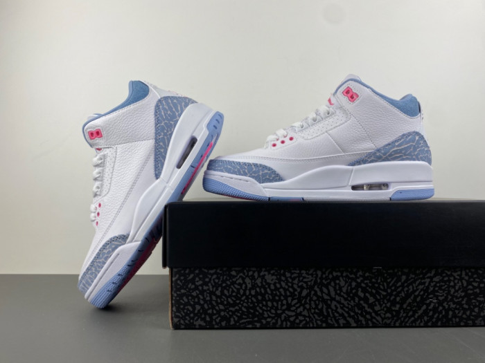 Air Jordan 3 GS "White/Cobalt Bliss" HQ0784-101
