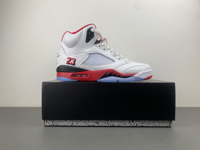 Air Jordan 5 Fire Red Black Tongue 2025 HQ7978-101