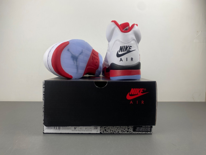 Air Jordan 5 Fire Red Black Tongue 2025 HQ7978-101