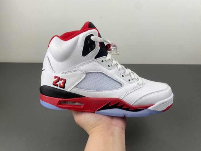 Air Jordan 5 Fire Red Black Tongue 2025 HQ7978-101