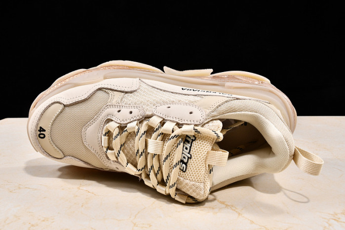 Ba*len*cia*ga TRIPLE S TRAINERS CLEAR SOLE TRAINER WHITE W09O5 8123