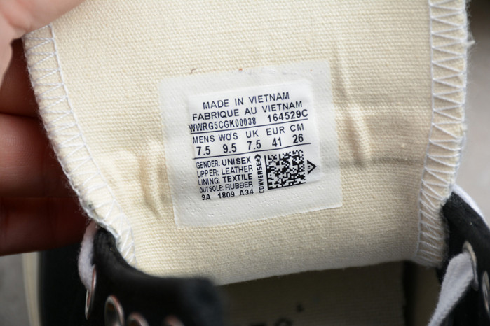 converse chuck taylor all-star 70s hi fear of god black 164529c